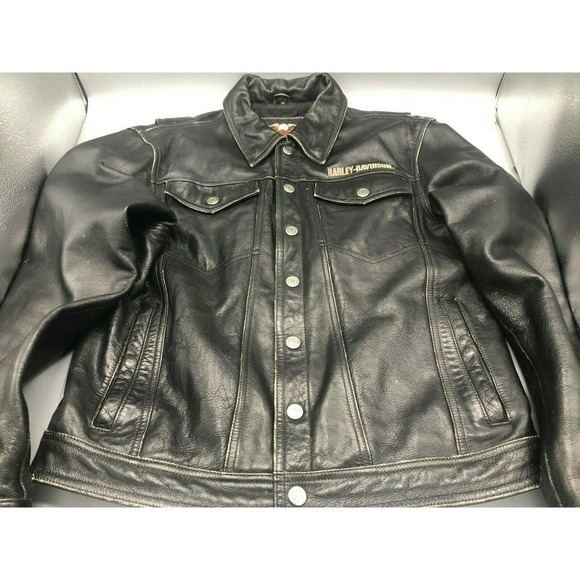 VTG Harley Davidson Leather Jacket Size Medium - Picture 12 of 12